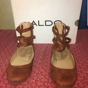 ALDO ballerina brown Suede shoes
